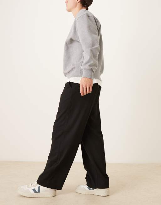 Abercrombie & Fitch baggy pull-on pants in black, 3 of 5