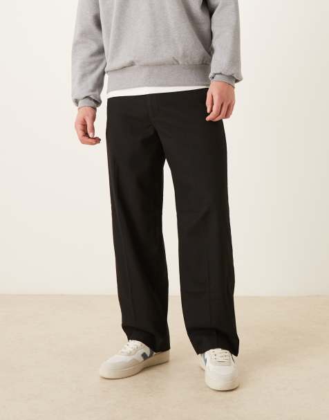 Abercrombie & Fitch baggy pull on trousers in black