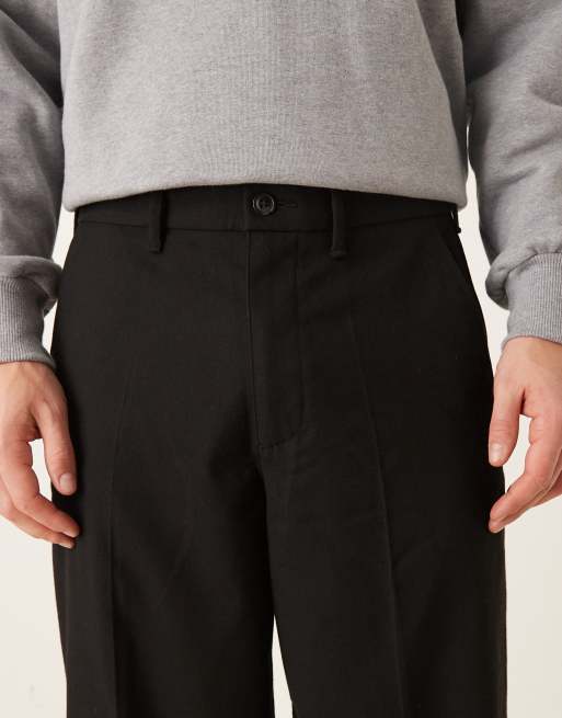 Abercrombie & Fitch baggy pull on trousers in black, 4 of 5