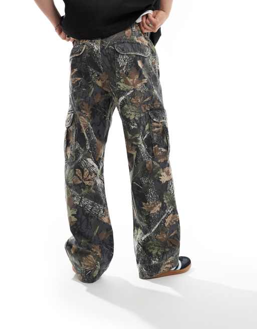 Abercrombie Fitch baggy reissue twill camo cargo pants in multi ASOS