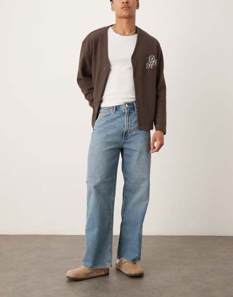 Abercrombie & Fitch - Baggy timmermansjeans in lichtblauwe wassing - view 1