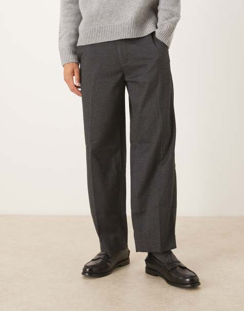 Abercrombie & Fitch soft-touch smart baggy trouser in black