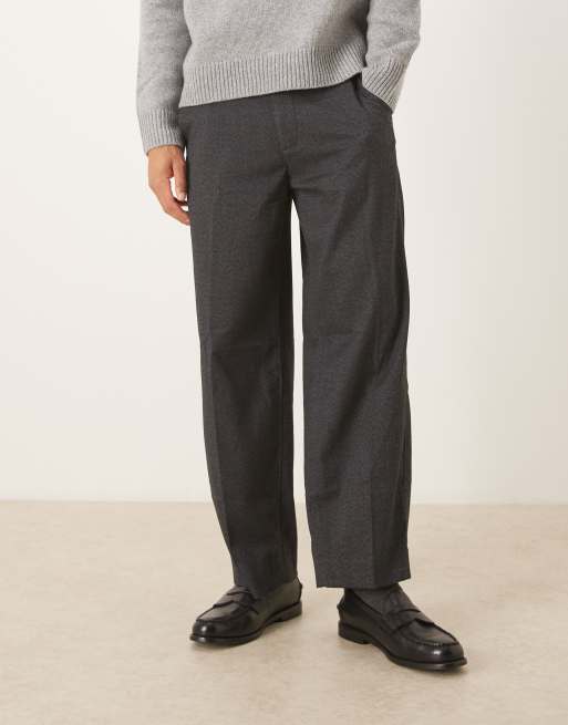 Abercrombie & Fitch baggy trouser soft-touch fabric in black