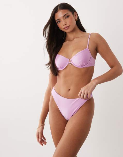 Abercrombie & Fitch – Balconette-Bikiniset in Flieder - view 1