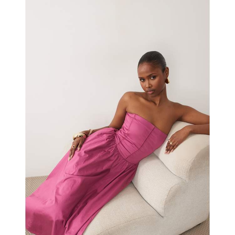 abercrombie dress corset Abercrombie &amp; Fitch + Strappy Plunge Corset Maxi Dress