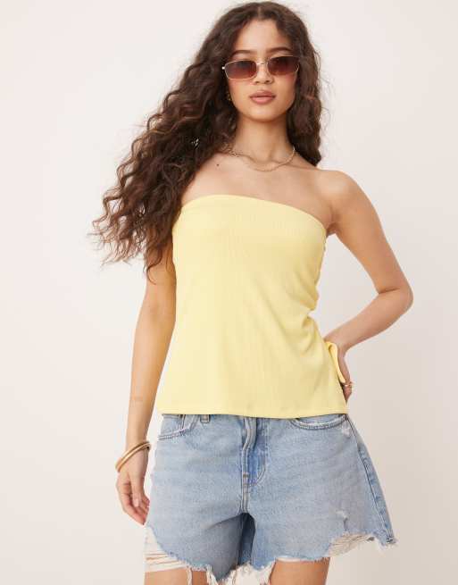 Abercrombie & Fitch - Bandeau-top met knopen in groen