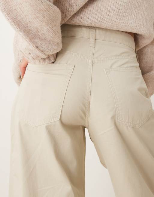 Abercrombie & Fitch barrel balloon pant in cream, 5 of 5