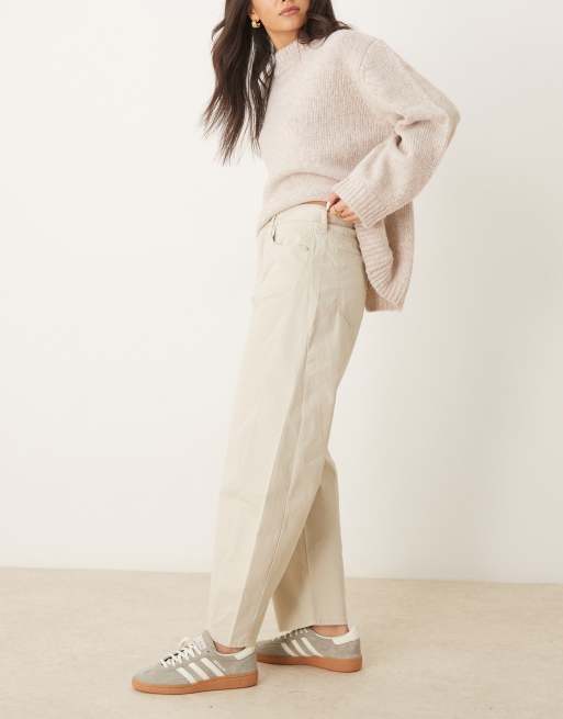 Abercrombie & Fitch barrel balloon pants in cream, 2 of 5