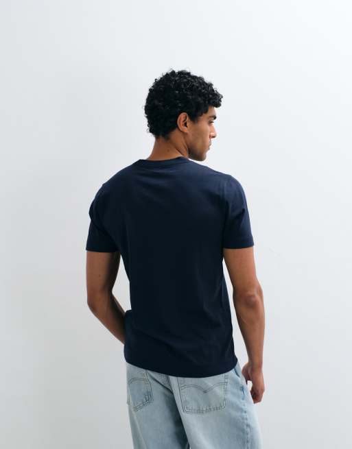 Abercrombie & Fitch – Basic-T-Shirt in Marineblau mit Markenlogo, 5 von 5