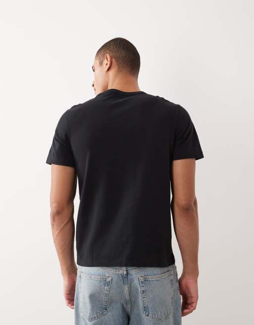 Abercrombie & Fitch – Basic-T-Shirt in Schwarz mit Logo, 5 von 5