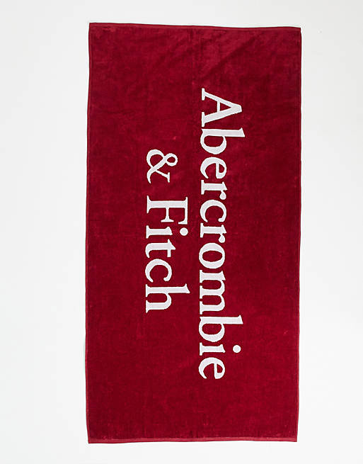 Abercrombie & Fitch beach towel with large logo in red