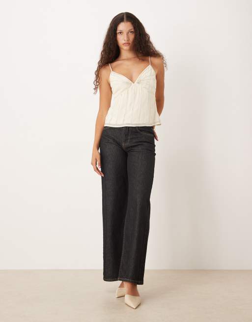 Abercrombie & Fitch beaded cami in white, 2 of 4