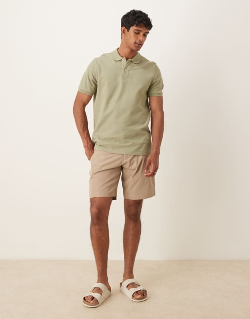 Abercrombie & Fitch – Beige, figursydda shorts, 7 tum