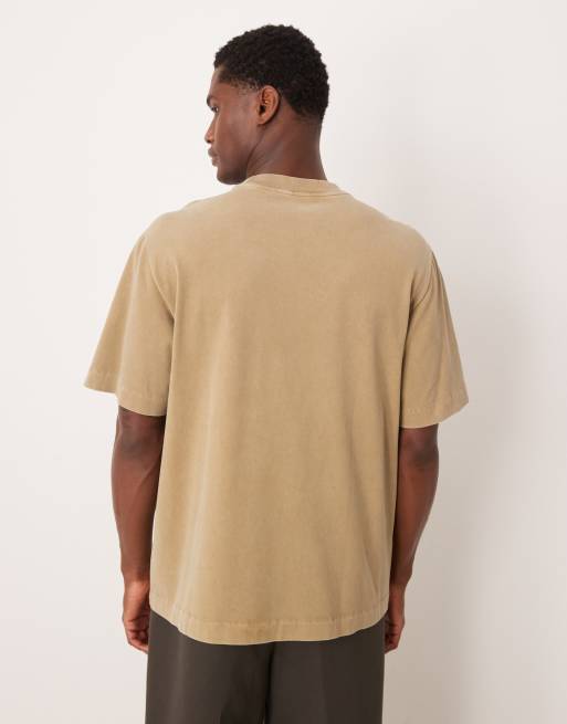 Abercrombie & Fitch – Beige, kraftig t-shirt, 3 av 5