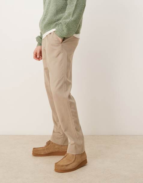Abercrombie & Fitch - Beige posede bukser med løbesnor - view 1