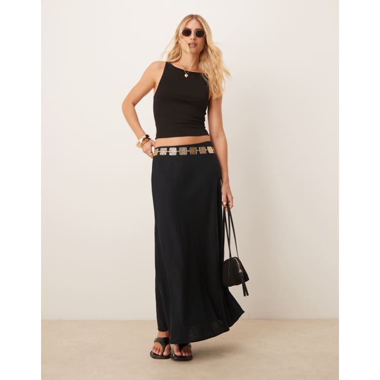【NONCODE】Hoaen Unbal Tiered Skirt 2gt72__navy_4__80038.