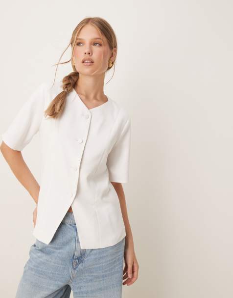 Abercrombie & Fitch – Biały top zapinany na guziki - view 1