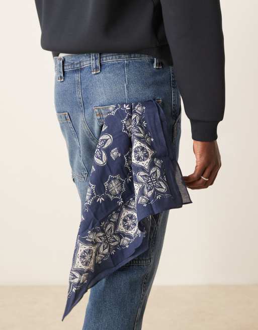 Abercrombie & Fitch – Blå bandana med mönster, 3 av 3