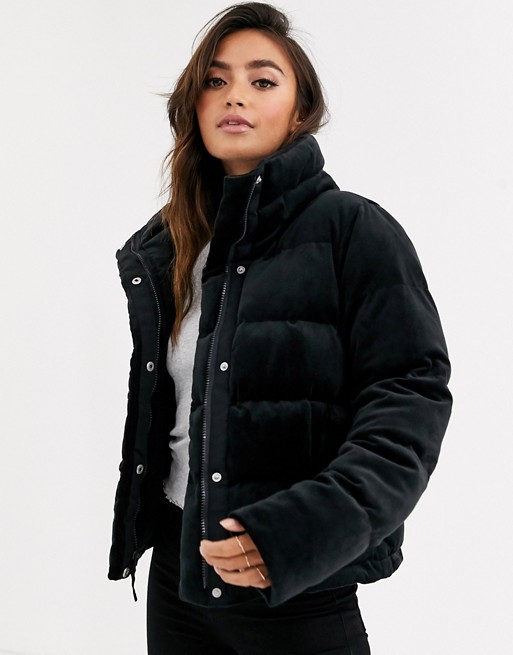 Abercrombie & Fitch black padded jacket