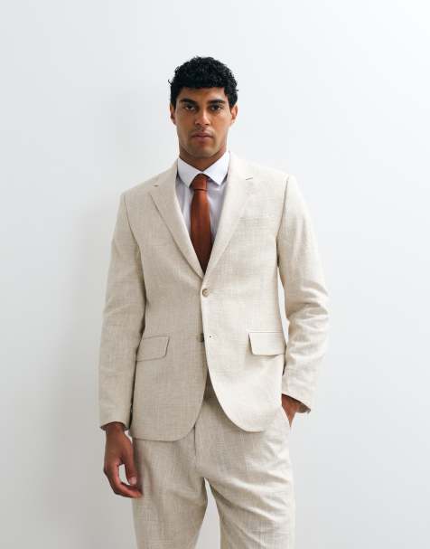 Abercrombie & Fitch - Blazer d'ensemble croisé à simple boutonnage - Crème - view 1