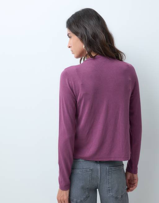 Abercrombie & Fitch blød 2-i-1 cardigan og cami-sæt i bærfarve, 5 af 5