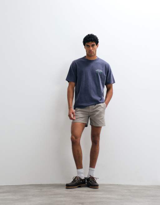 Abercrombie & Fitch – Blekblå t-shirt med semestertryck, 5 av 5