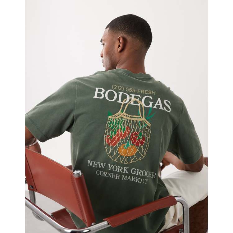 Abercrombie&Fitch  (カーキー) バッグ Abercrombie & Fitch Bodegas back graphic t-shirt in green | ASOS