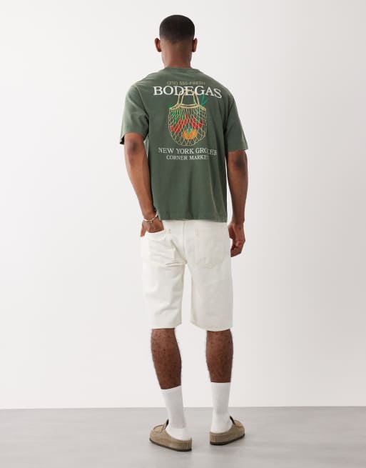 Abercrombie & Fitch Bodegas back graphic t-shirt in green | ASOS