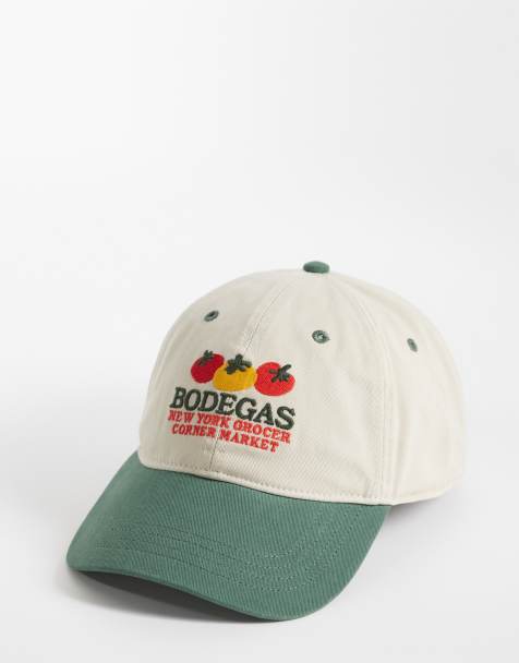 Abercrombie & Fitch Bodegas baseball cap in beige and green - view 1