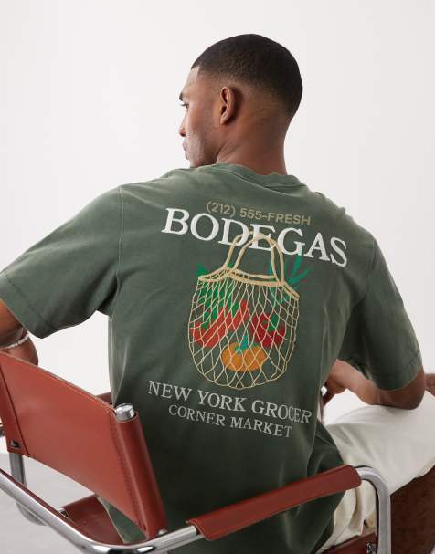 Abercrombie & Fitch - Bodegas - T-shirt verde con grafica sul retro - view 1