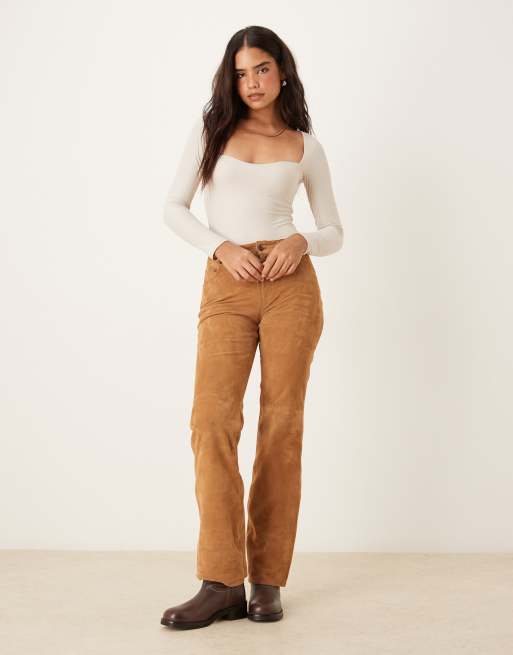 Abercrombie & Fitch - Body à manches longues à brassière intégrée - Crème, 3 de 4
