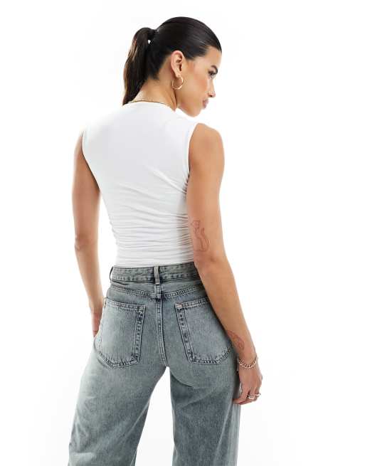 Abercrombie & Fitch – Body in Weiß mit breitem Ausschnitt, 4 von 4