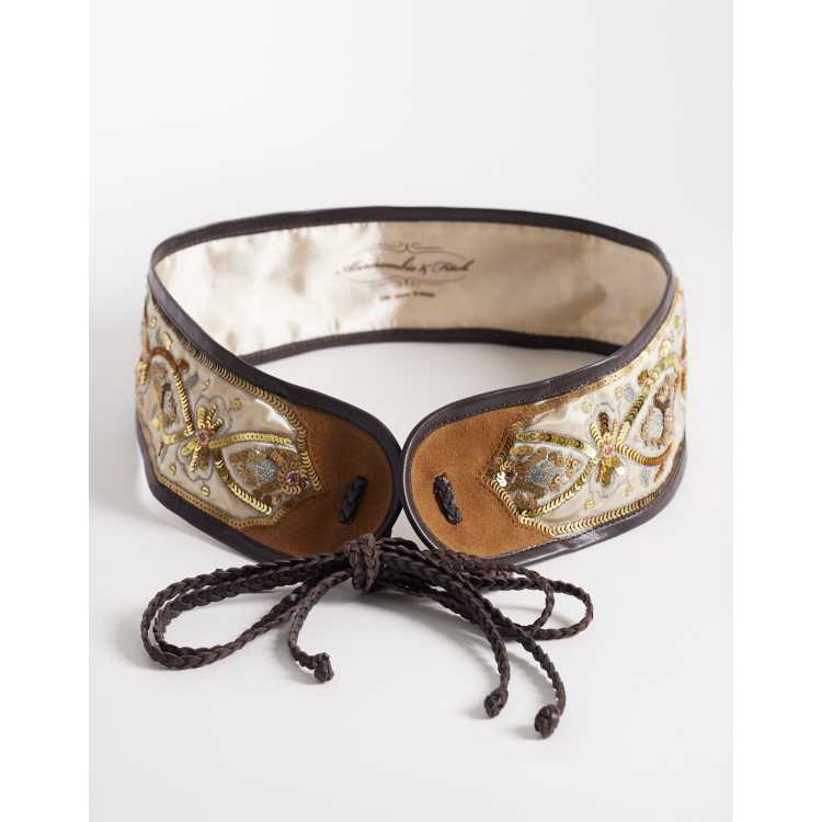 Abercrombie & Fitch boho suede embellished belt in multi | ASOS display picture 3