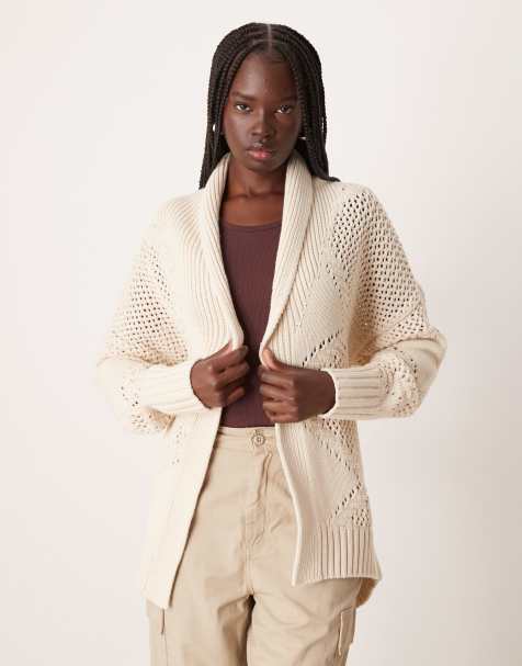 Abercrombie & Fitch - Boho vest met sjaalkraag in crème - view 1