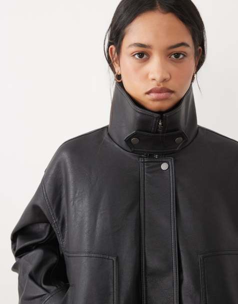 Abercrombie & Fitch Bomberjacke mit Stehkragen in Schwarz - view 1