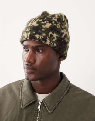 Abercrombie & Fitch - Bonnet duveteux - Camouflage-Multicolore