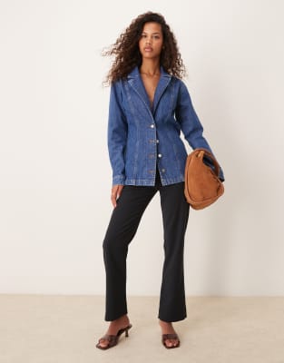 Abercrombie & Fitch - Bootcut-Hose in Schwarz mit niedrigem Bund