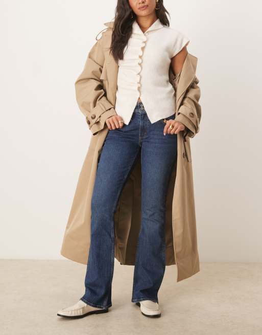 Abercrombie & Fitch – Bootcut-Jeans in Vintage-Blau mit mittelhohem Bund