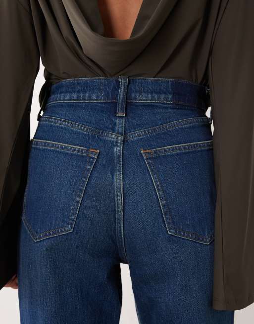 Abercrombie & Fitch - Bootcut jeans met halfhoge taille in indigo, 4 van 5