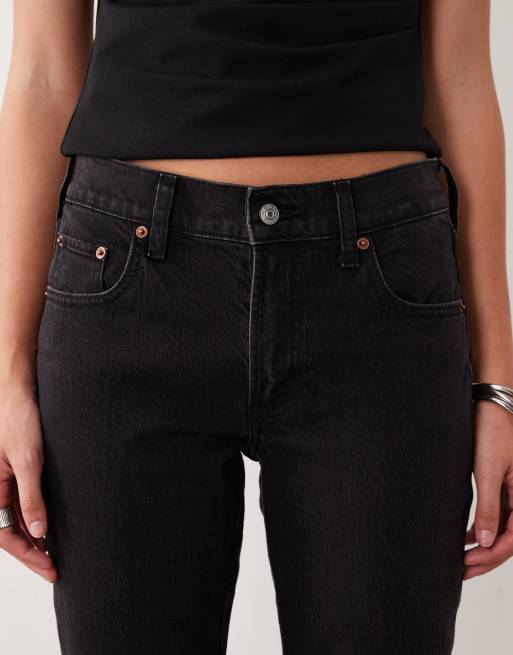 Abercrombie & Fitch - Bootcut jeans met halfhoge taille in zwart, 5 van 5