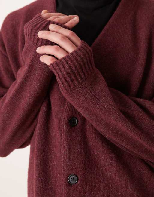 Abercrombie & Fitch – Bordowy kardigan preppy, 5 z 5
