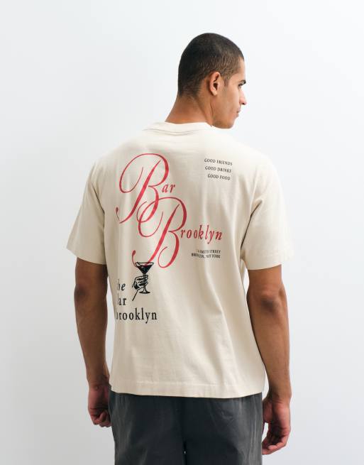 Abercrombie & Fitch boxy back graphic t-shirt in stone, 5 of 5