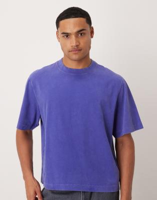 Abercrombie & Fitch boxy short sleeve t-shirt in violet blue