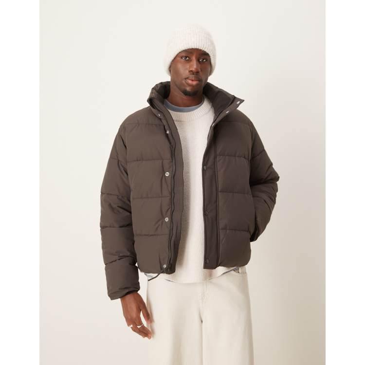 Abercrombie & Fitch アウター Abercrombie & Fitch – Brązowa ocieplana kurtka | ASOS