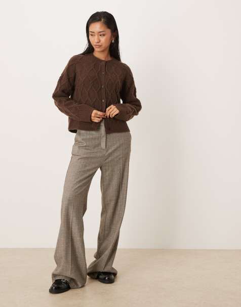 Abercrombie & Fitch - Brun cardigan med rund hals og knapper - view 1