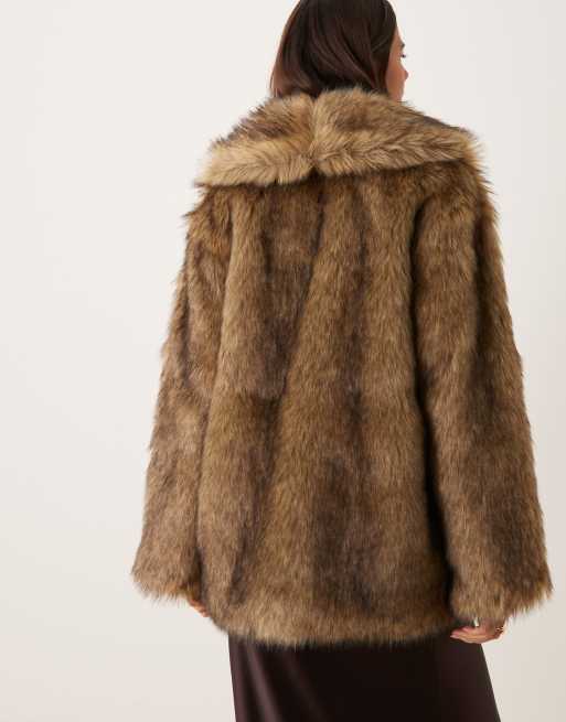 Abercrombie & Fitch – Brun fuskpälskappa, 4 av 4