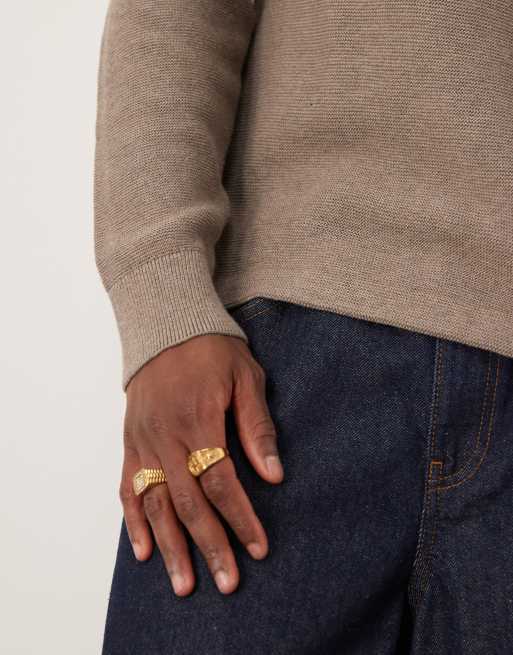 Abercrombie & Fitch – Brun stickad tröja med rund halsringning, 2 av 4
