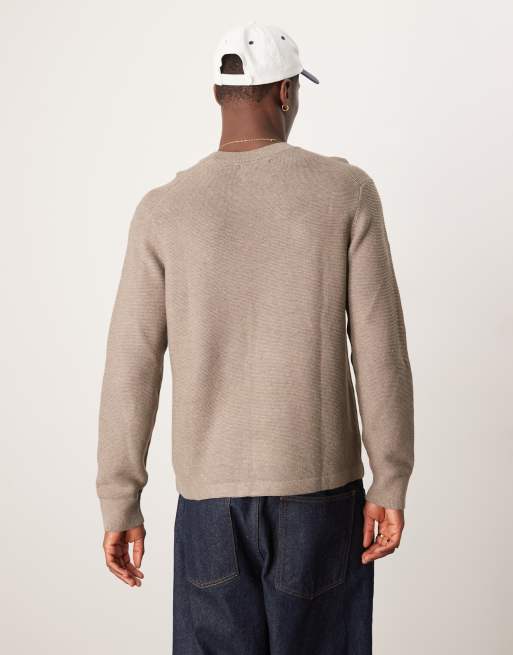 Abercrombie & Fitch – Brun stickad tröja med rund halsringning, 3 av 4