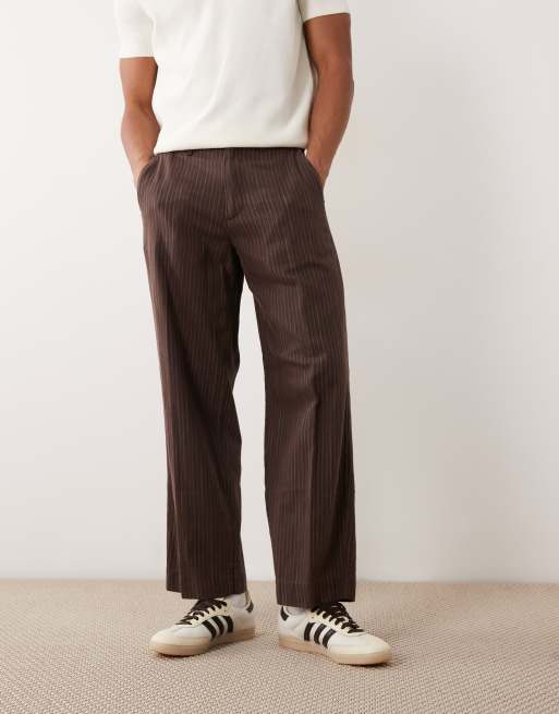 Abercrombie & Fitch - Brunstribede baggy pull-on-bukser, 2 af 5