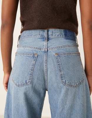 Abercrombie & Fitch Bubble Baggy Jeans In Blue